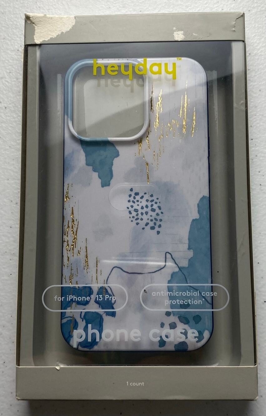 Heyday Green Gold Abstract Phone Case for iPhone 13 Pro New in Open Box